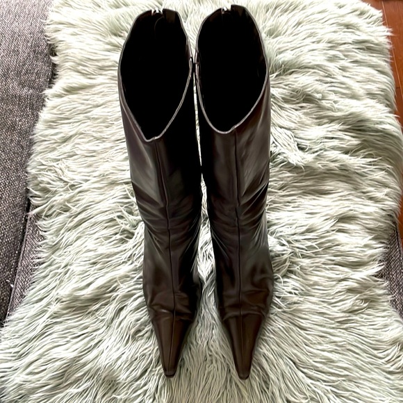 Aldo Brown Leather Boots Size 8 - Picture 1 of 4